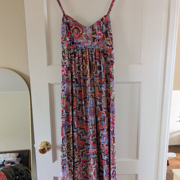 Felicity & Coco Colorful Maxi Dress, Size SP - Picture 1 of 5